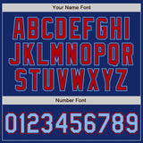 Custom Royal Light Blue-Red Authentic Baseball Jersey