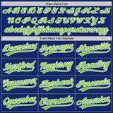 Custom Royal Neon Green-White Authentic Baseball Jersey