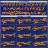 Custom Royal Blaze Orange Authentic Baseball Jersey
