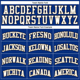 Custom Royal White Pinstripe White Old Gold-Black Authentic Basketball Jersey