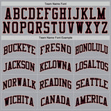 Custom Gray Black-Maroon Authentic Throwback Basketball Jersey