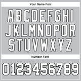 Custom Gray White-Black Authentic Throwback Basketball Jersey