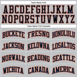 Custom Gray Black Powder Blue-Orange Authentic Throwback Basketball Jersey