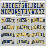 Custom Gray Royal-Gold Authentic Throwback Basketball Jersey