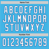 Custom Sky Blue White-Royal Hockey Jersey