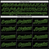 Custom Black Snakeskin Black-Neon Green Authentic Baseball Jersey