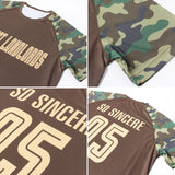 Custom Olive Vegas Gold-Camo Sublimation Salute To Service Soccer Uniform Jersey