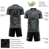 Custom Olive Black Sublimation Salute To Service Soccer Uniform Jersey