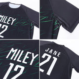 Custom Black White-Neon Green Sublimation Soccer Uniform Jersey