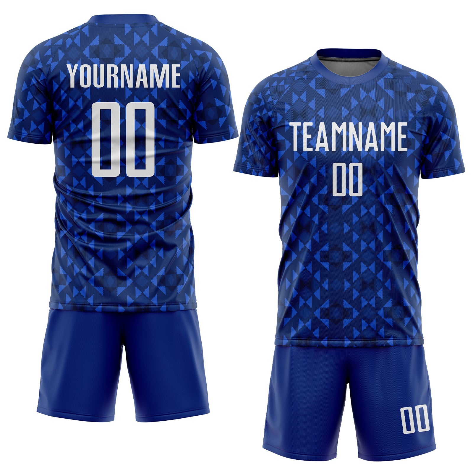 Custom Black Royal-Light Blue Flame Sublimation Soccer Uniform Jersey