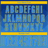 Custom Royal Powder Blue-Gold Sublimation Soccer Uniform Jersey