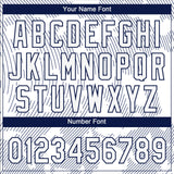 Custom White White-Navy Two-Button Unisex Softball Jersey