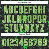 Custom Black Neon Green-Kelly Green Two-Button Unisex Softball Jersey