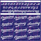 Custom Purple White Two-Button Unisex Softball Jersey
