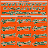 Custom Orange Green-White Two-Button Unisex Softball Jersey