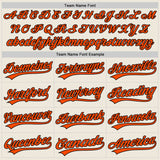 Custom Cream Orange-Black Two-Button Unisex Softball Jersey