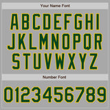 Custom Gray Green-Gold Two-Button Unisex Softball Jersey