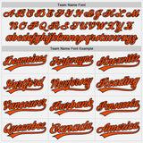 Custom White Orange-Black Two-Button Unisex Softball Jersey