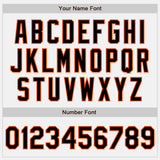 Custom White Black-Orange Two-Button Unisex Softball Jersey