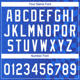 Custom Royal White-Navy Two-Button Unisex Softball Jersey