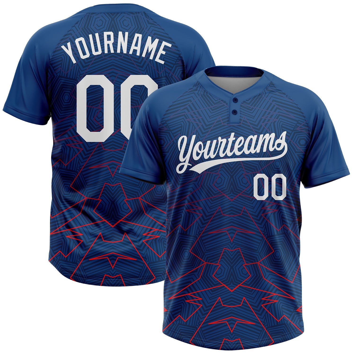 red white and blue softball jerseys