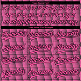 Custom Pink Pink-Black Two-Button Unisex Softball Jersey