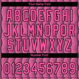 Custom Pink Pink-Black Two-Button Unisex Softball Jersey