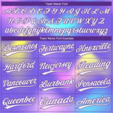Custom Purple White-Pink Two-Button Unisex Softball Jersey