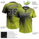 Custom Gold Black-White Two-Button Unisex Softball Jersey
