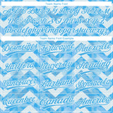 Custom White Light Blue Two-Button Unisex Softball Jersey