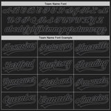Custom Black Black-Steel Gray Two-Button Unisex Softball Jersey