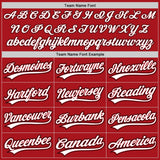 Custom Red White-Black Two-Button Unisex Softball Jersey