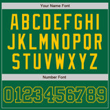 Custom Kelly Green Kelly Green-Yellow Two-Button Unisex Softball Jersey