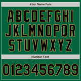 Custom Kelly Green Black-Old Gold Two-Button Unisex Softball Jersey