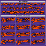 Custom Purple Black-Orange Two-Button Unisex Softball Jersey