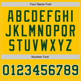 Custom Gold Green-Gray Authentic Split Fashion Baseball Jersey