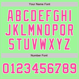 Custom Pea Green Pink-White Authentic Split Fashion Baseball Jersey