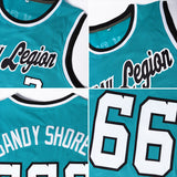Custom Teal Purple-White Authentic Throwback Basketball Jersey