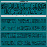 Custom Teal Teal-Black Mesh Authentic Football Jersey