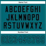 Custom Teal Teal-Black Mesh Authentic Football Jersey