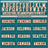 Custom Teal White-Orange Mesh Authentic Football Jersey