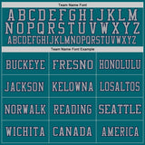 Custom Teal Navy-Gray Mesh Authentic Football Jersey
