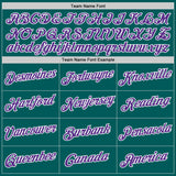 Custom Teal Purple-White Performance T-Shirt