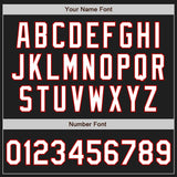Custom Black White-Red Authentic Two Tone Baseball Jersey