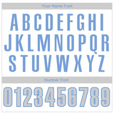 Custom White Gray-Light Blue Authentic Throwback Basketball Jersey