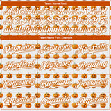 Custom White White-Texas Orange 3D Pattern Design Halloween Pumpkins Funny Faces Authentic Baseball Jersey