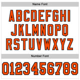 Custom White Orange-Black Mesh Authentic Football Jersey