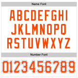 Custom White Orange-Gray Mesh Authentic Football Jersey