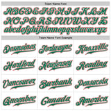 Custom White Kelly Green-Red Authentic Sleeveless Baseball Jersey