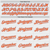 Custom White Powder Blue-Orange Authentic Baseball Jersey